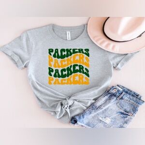 Packers Wavy Tee- Gray